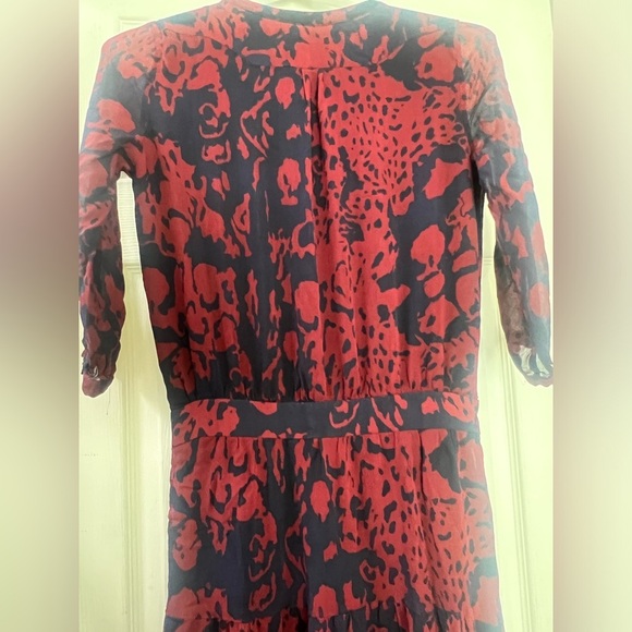 Ba&sh MARINE BLAKE CREPE-CHIFFON MAXI DRESS size 0 abstract bohemian chic - Picture 8 of 10